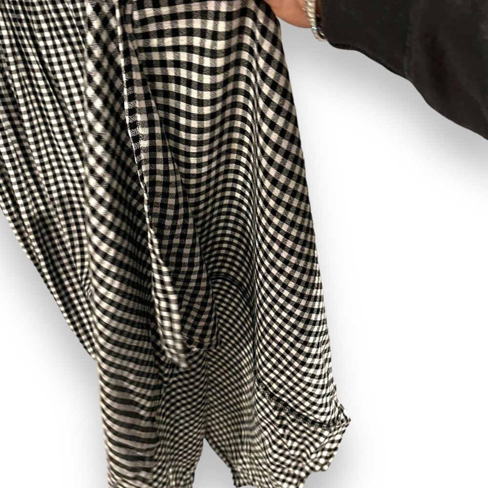 Bardot Gingham Smocked Midi Dress | Off Shoulder | Side Slit | Size 6 - Picture 4 of 6